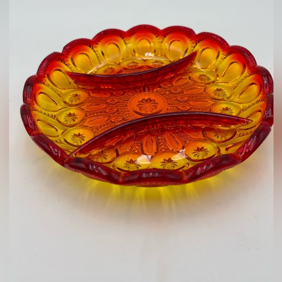 Vintage LE Smith Moon & Stars Divided Dish - Picture 2 of 7